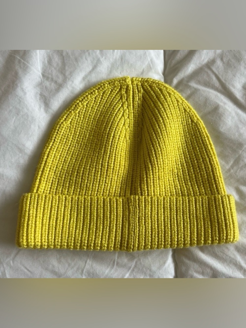 Women Yellow Knit Beanie Hat